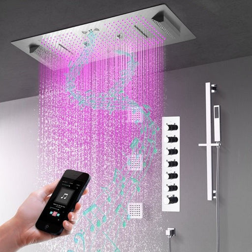 Cascada Verona 16"x36" Music LED Shower System