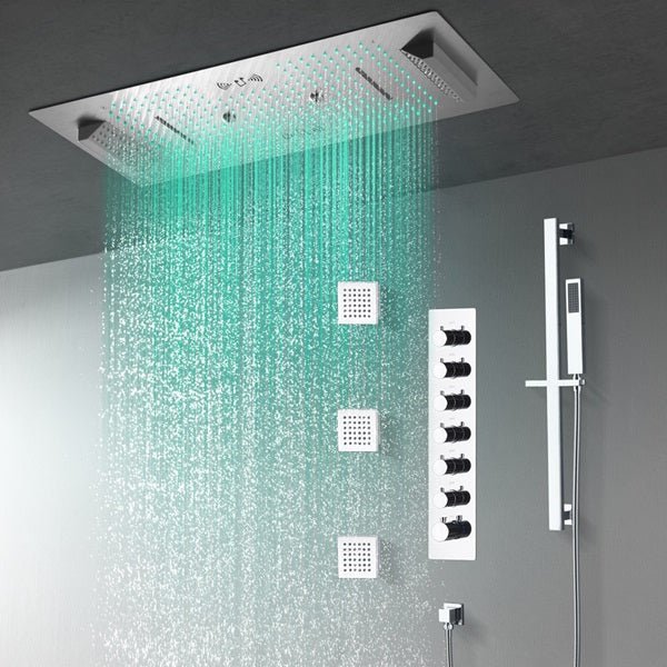 Cascada Verona 16"x36" Music LED Shower System - View 11