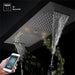 Cascada Victoria 12"x36" LED Bluetooth Shower System - Dimensions