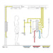 Cascada Victoria 12"x36" LED Bluetooth Shower System - Side View