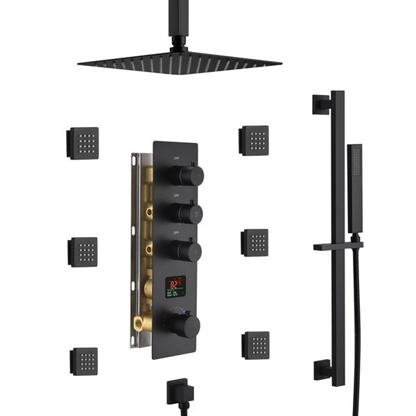 Cascada Volterra 10" Thermostatic Digital Shower System - Features