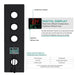 Cascada Volterra 10" Thermostatic Digital Shower System - Dimensions