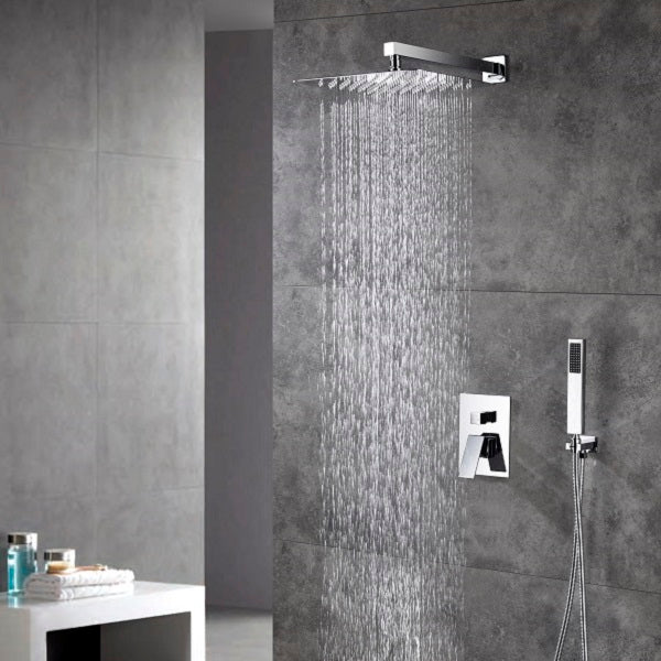 Cascada Showers 12” Cascada Geneva Shower Set: Rain Shower Head and Handheld Showerhead Combo - Alternate View