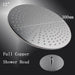 Cascada Showers Ceiling Mount Luxury 12" Circular Rainfall Shower Head Set - Side View