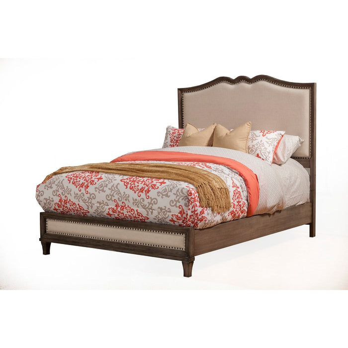 Alpine Furniture Charleston Bed, Antique Grey