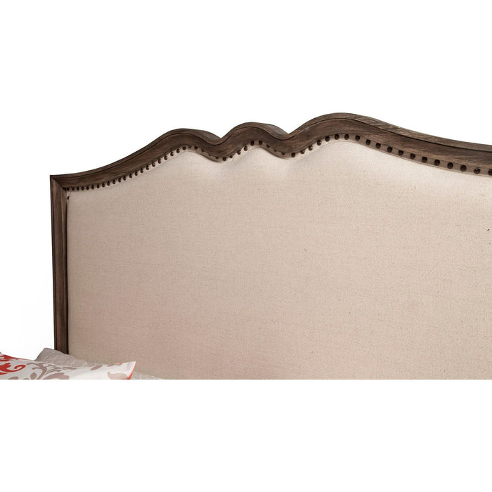 Alpine Furniture Charleston Bed, Antique Grey