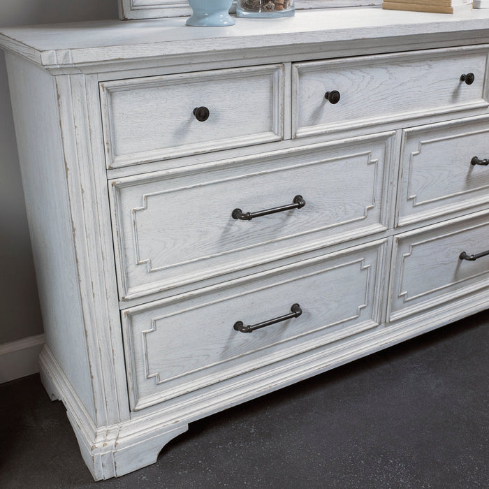 Alpine Furniture Clara Dresser, White Mist