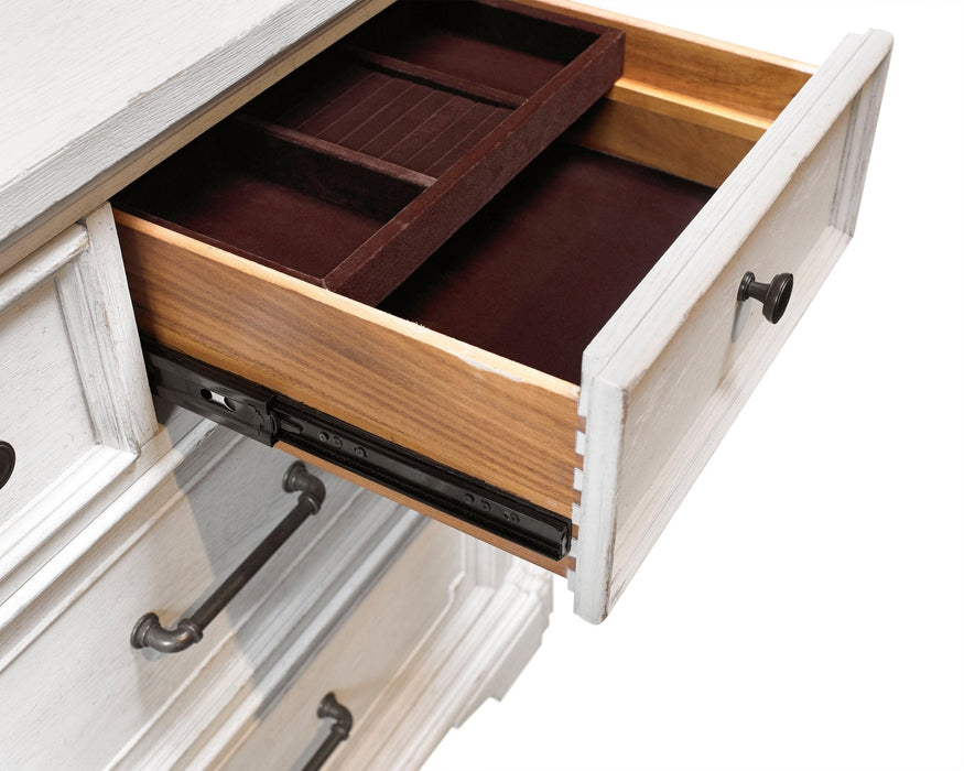 Alpine Furniture Clara Dresser, White Mist