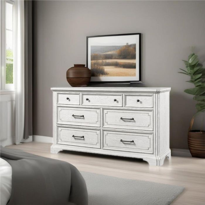 Alpine Furniture Clara Dresser, White Mist