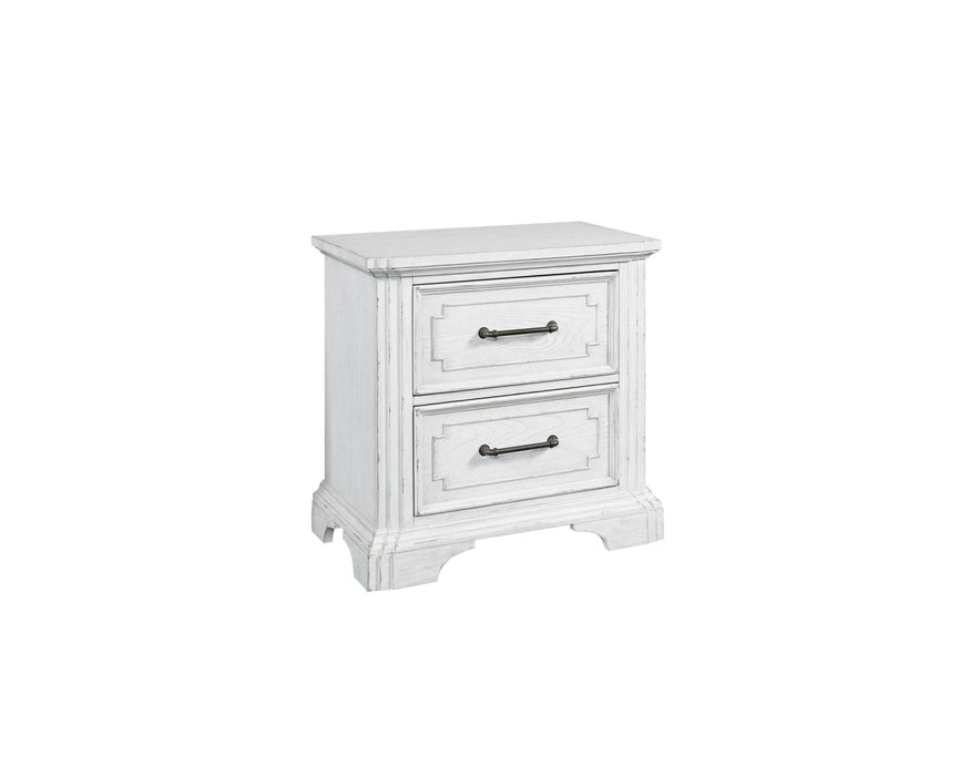 Alpine Furniture Clara Nightstand, White Mist