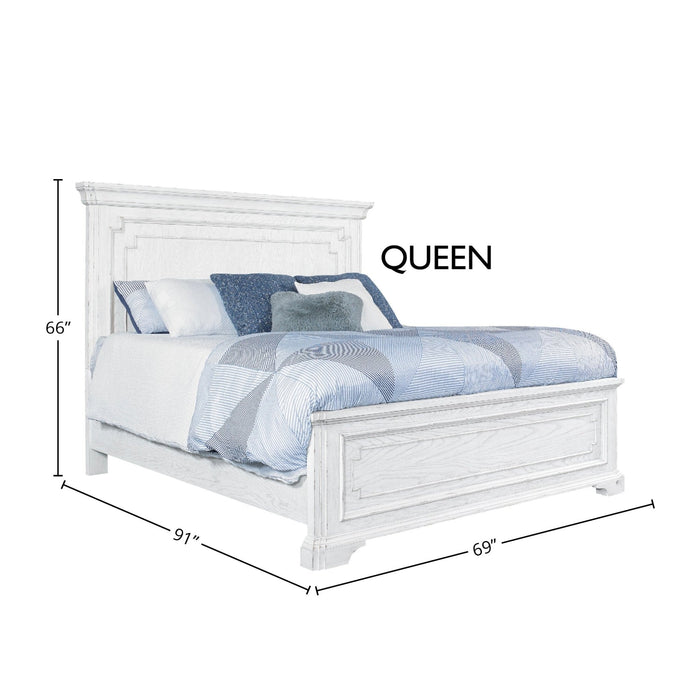 Alpine Furniture Clara Panel Bed, White Mist