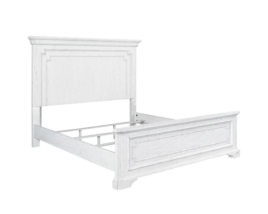 Alpine Furniture Clara Panel Bed, White Mist