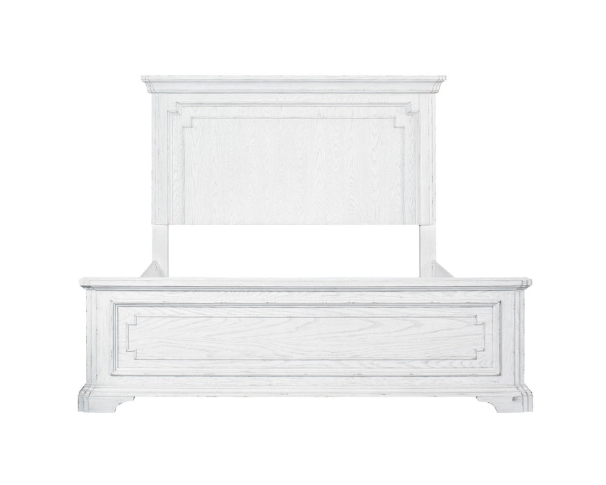 Alpine Furniture Clara Panel Bed, White Mist