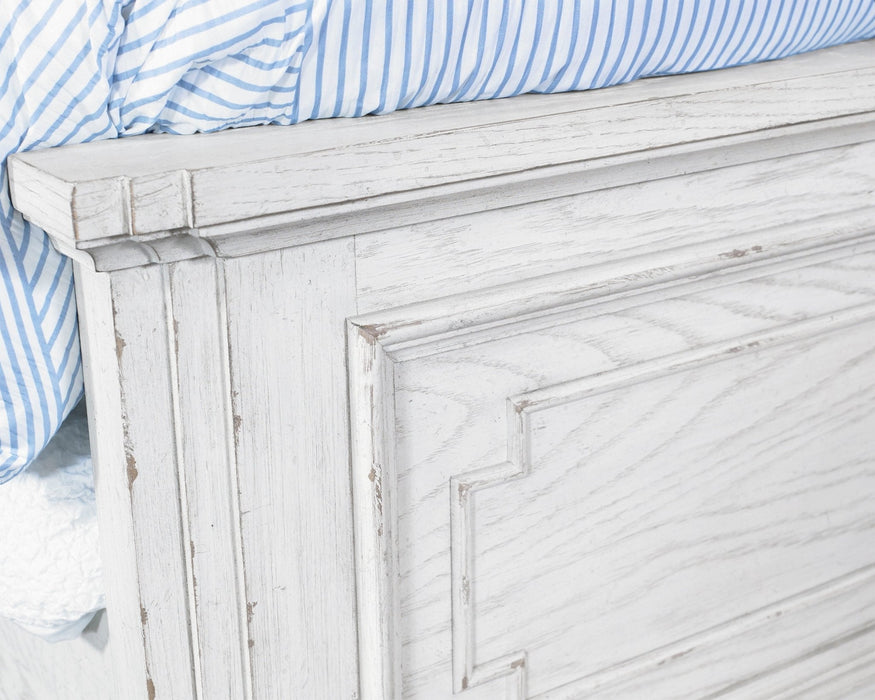 Alpine Furniture Clara Panel Bed, White Mist