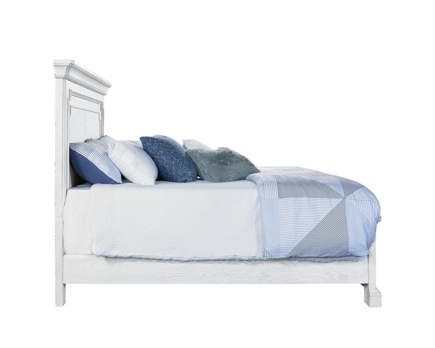 Alpine Furniture Clara Panel Bed, White Mist