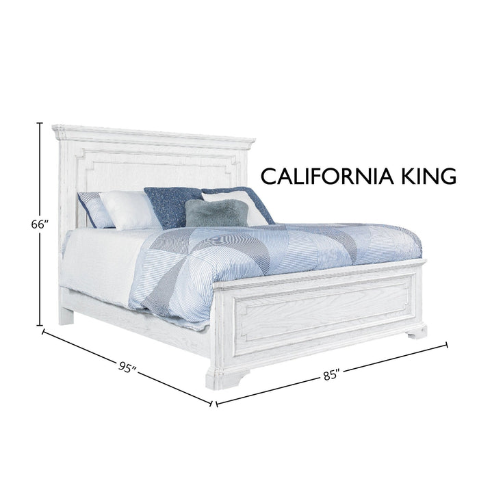 Alpine Furniture Clara Panel Bed, White Mist
