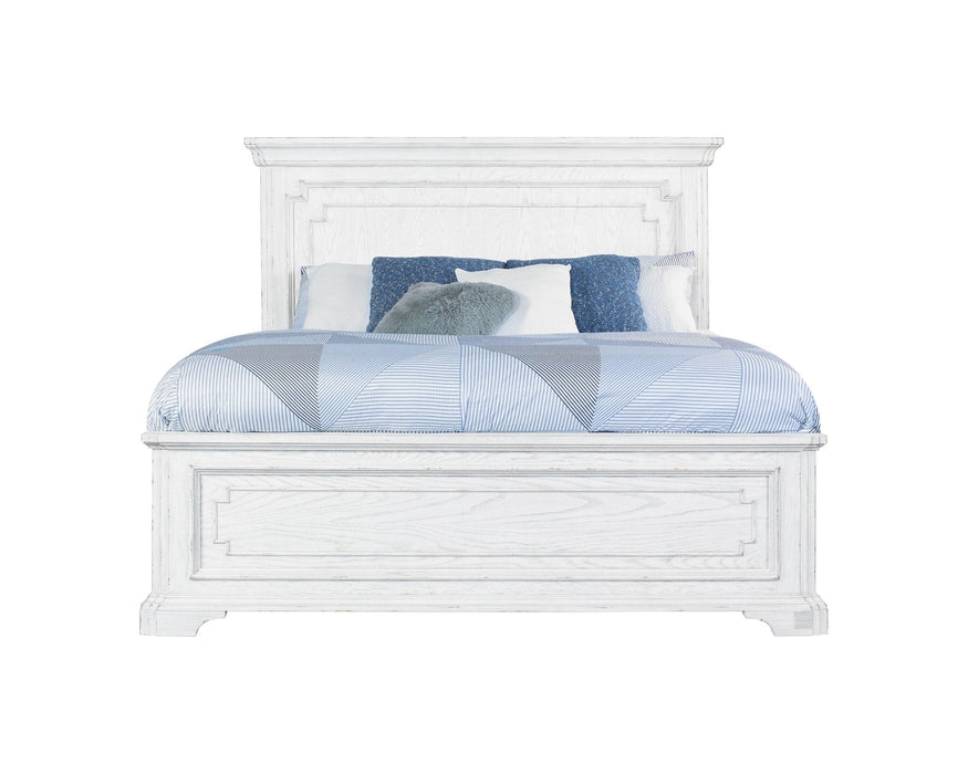 Alpine Furniture Clara Panel Bed, White Mist