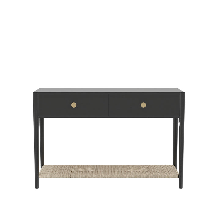 Alpine Furniture Cleo Console Table, Charcoal Gray
