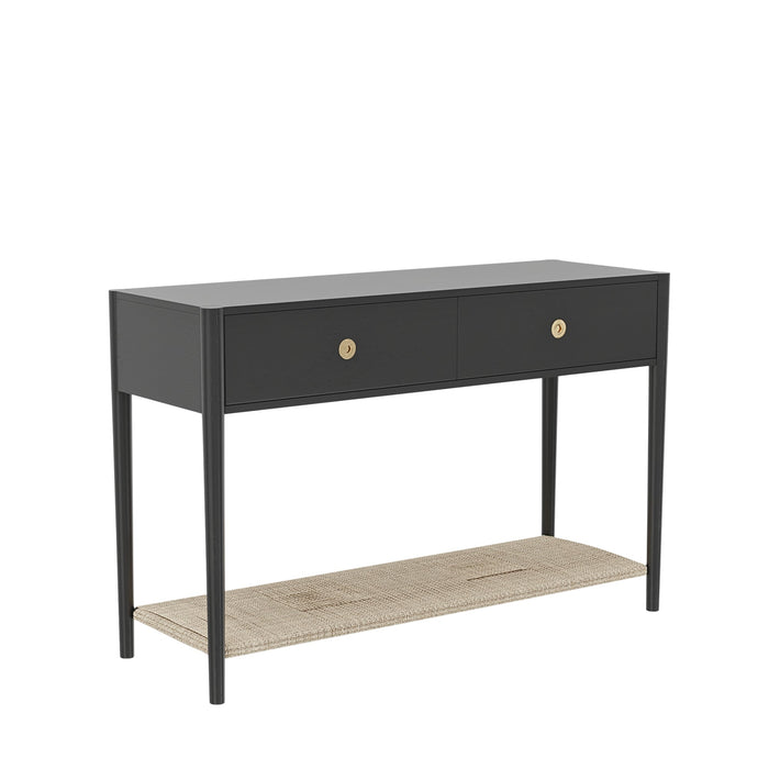 Alpine Furniture Cleo Console Table, Charcoal Gray