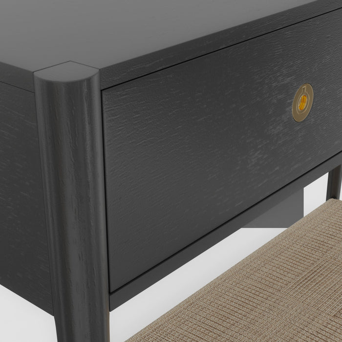 Alpine Furniture Cleo Console Table, Charcoal Gray