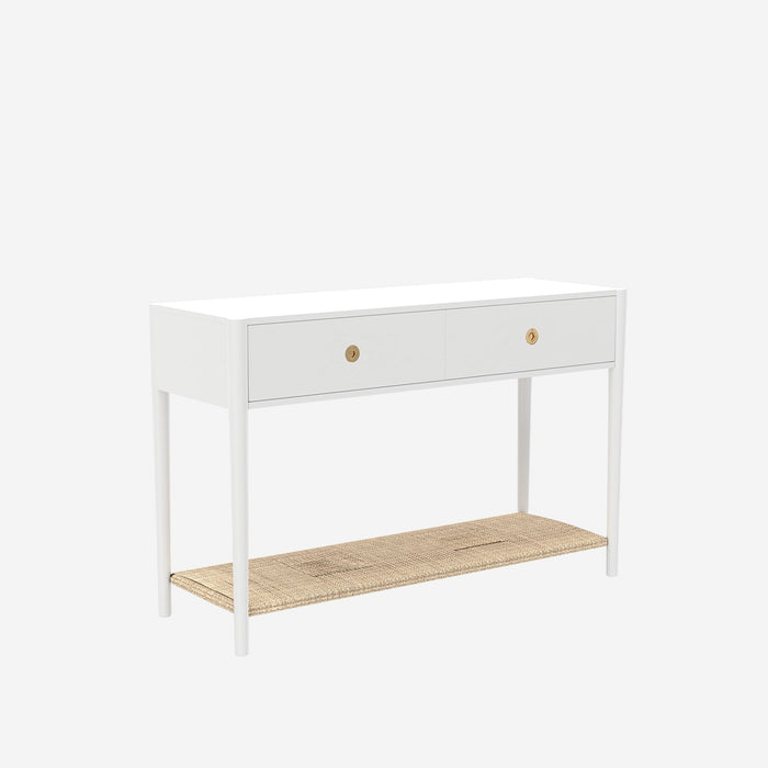 Alpine Furniture Cleo Console Table, Coconut Milk