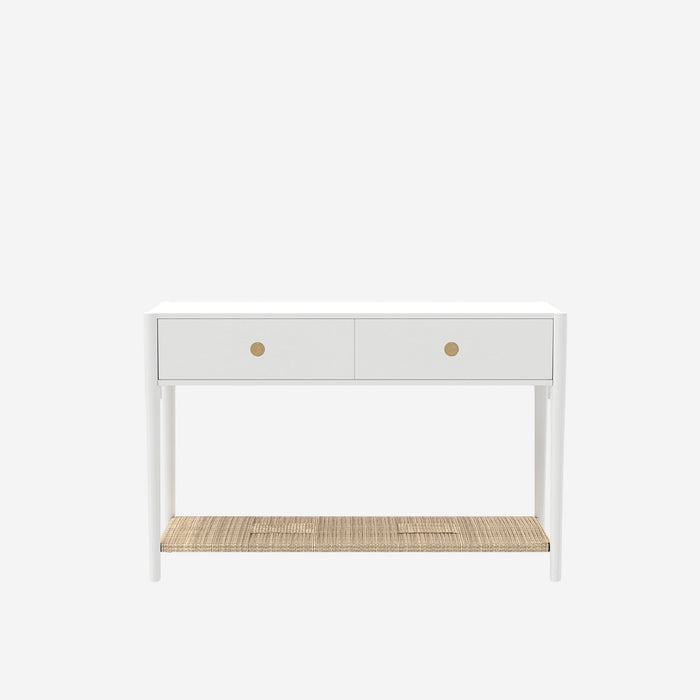Alpine Furniture Cleo Console Table, Coconut Milk