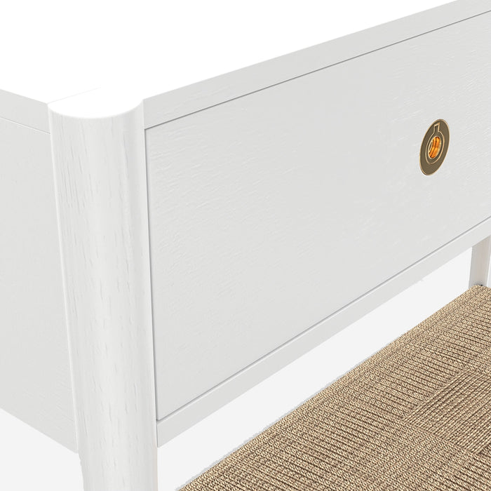 Alpine Furniture Cleo Console Table, Coconut Milk