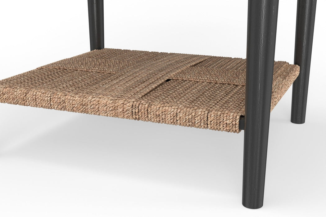 Alpine Furniture Cleo Nightstand, Charcoal Gray