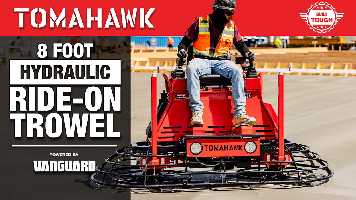 Tomahawk Power 8 Foot Ride-On Concrete Power Trowel with 35HP Vanguard Engine - Detail View 3