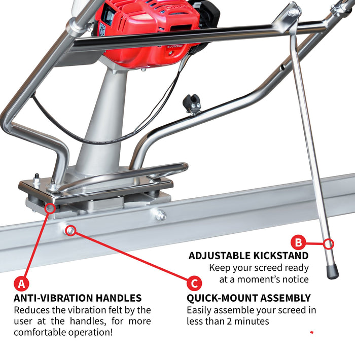 Tomahawk PRO Series Honda Concrete Power Screed Dual Magnesium Blade Bundle (Choose 2 Boards) - Features