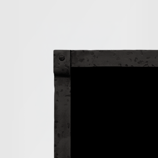 Empire forged iron frame finish swatch, black
