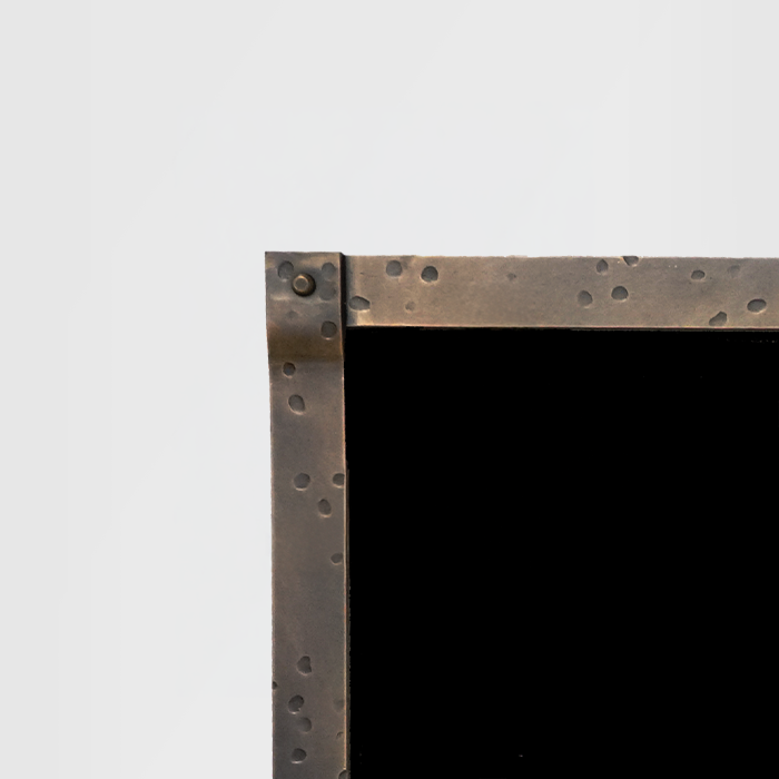 Empire forged iron frame finish swatch, oil-rubbed bronze