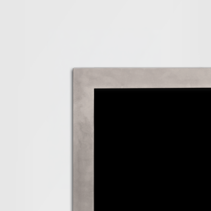 Empire beveled frame finish swatch, brushed nickel