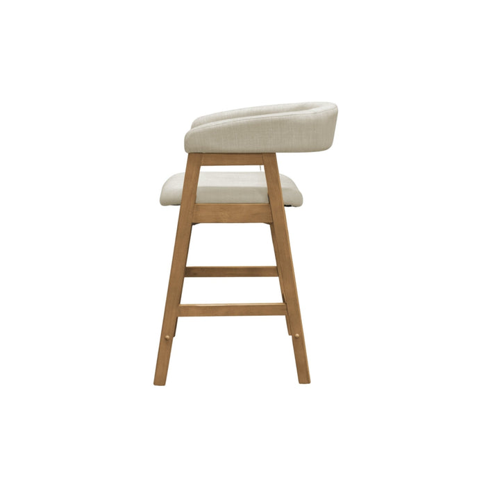 Alpine Furniture Cleo Cove Counter Height Chairs, Natural (Set of 2)