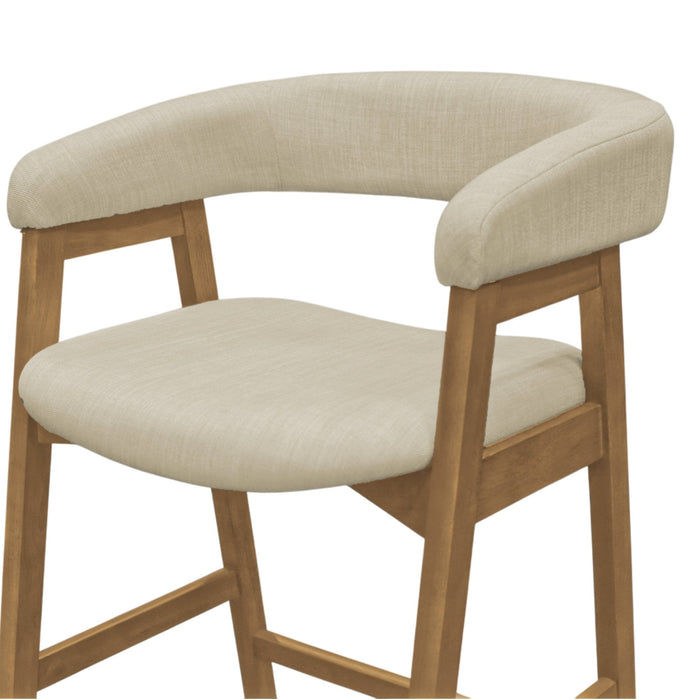 Alpine Furniture Cleo Cove Counter Height Chairs, Natural (Set of 2)
