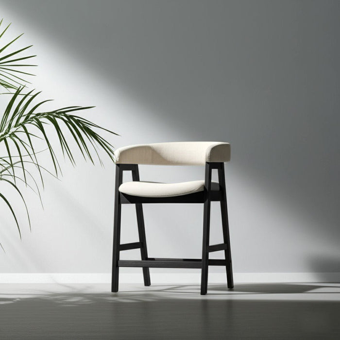 Alpine Furniture Cleo Cove Counter Height Chairs, Vintage Black (Set of 2)