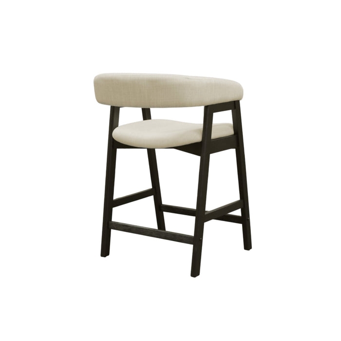 Alpine Furniture Cleo Cove Counter Height Chairs, Vintage Black (Set of 2)