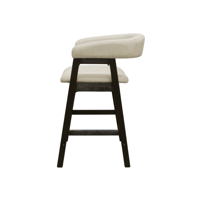 Alpine Furniture Cleo Cove Counter Height Chairs, Vintage Black (Set of 2)