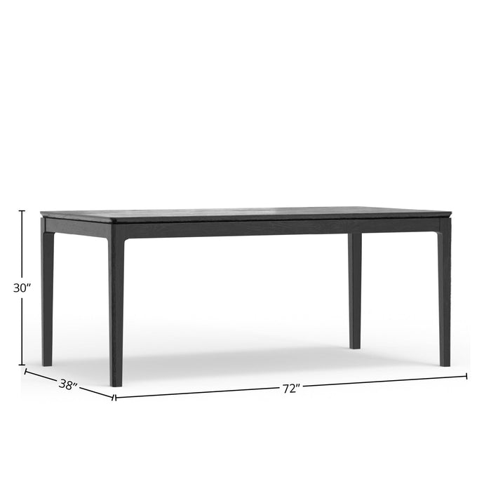 Alpine Furniture Cove Rectangular Dining Table, Vintage Black