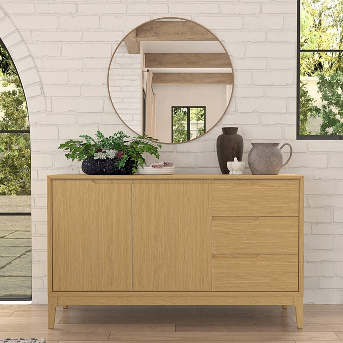 Alpine Furniture Cleo Cove Server, Light Oak