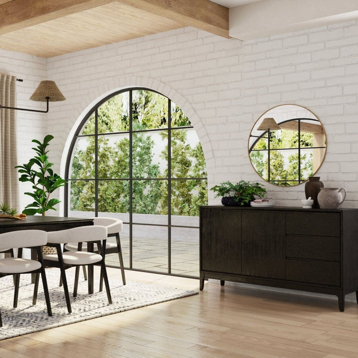 Alpine Furniture Cove Sideboard, Vintage Black