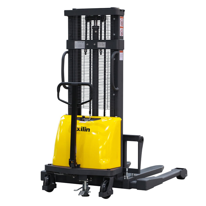 Xilin CTD15BE-98 3,300 lb semi-electric stacker front view