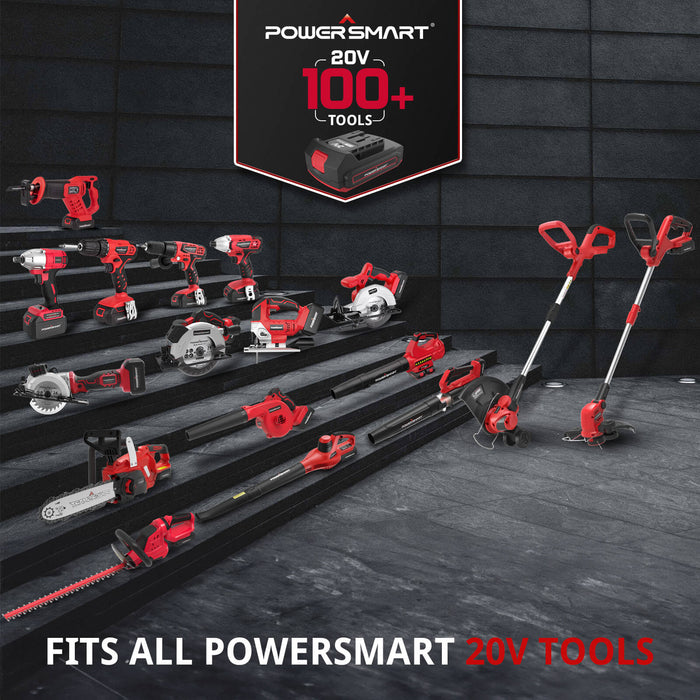 PowerSmart 450CFM Cordless Leaf Blower w/ Two 20V Battery and Charger DB2201B