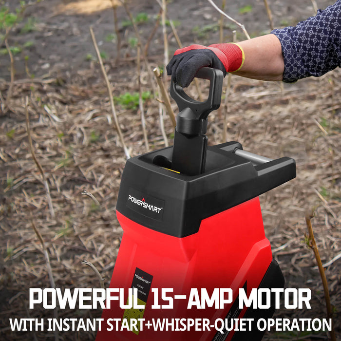15Amp Electric Wood Chipper Leaf mulcher DB6610-W