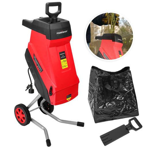 PowerSmart 15Amp Electric Wood Chipper Leaf mulcher DB6610-W