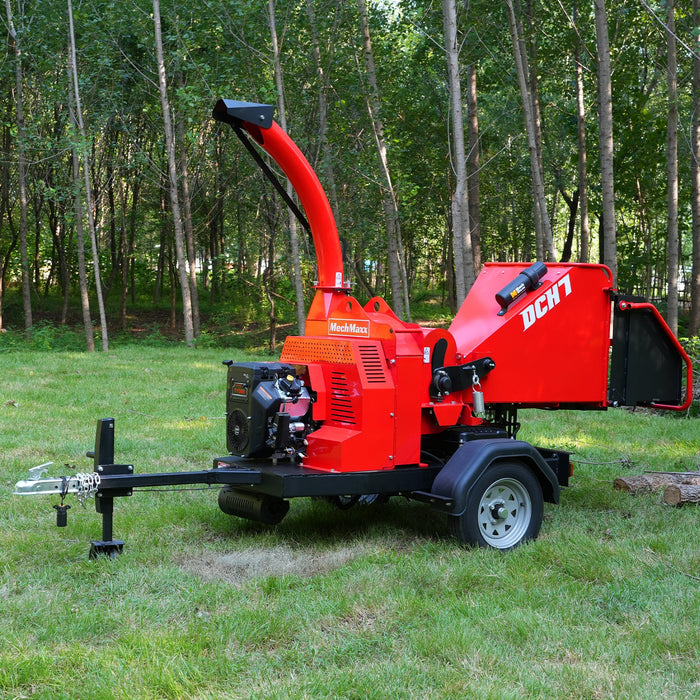25hp 750cc Twin Cylinder ZONSEN Petrol Engine 7" Hydraulic Feeding Wood Chipper,  DCH7