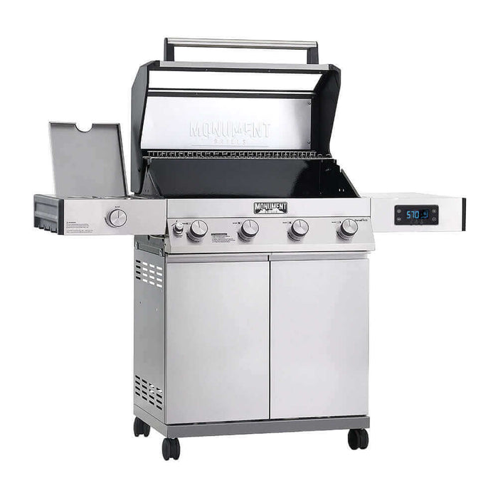 Monument Grills Denali 405 | Stainless Smart Tech Propane Gas Grill 4 Burner Grill - View 13