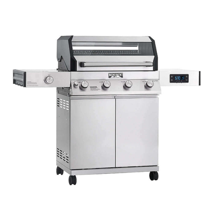 Monument Grills Denali 405 | Stainless Smart Tech Propane Gas Grill 4 Burner Grill - View 16