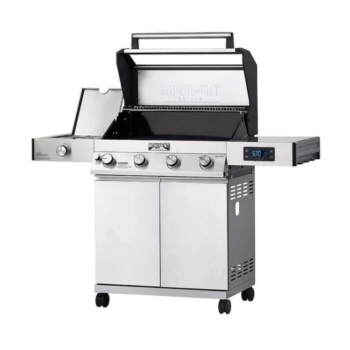 Monument Grills Denali 405 | Stainless Smart Tech Propane Gas Grill 4 Burner Grill - View 15