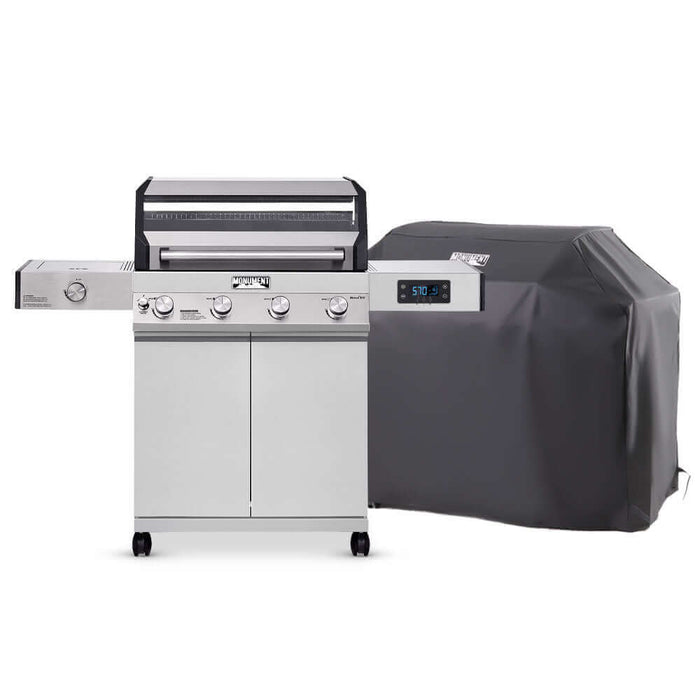 Monument Grills Denali 405 | Stainless Smart Tech Propane Gas Grill 4 Burner Grill - View 17
